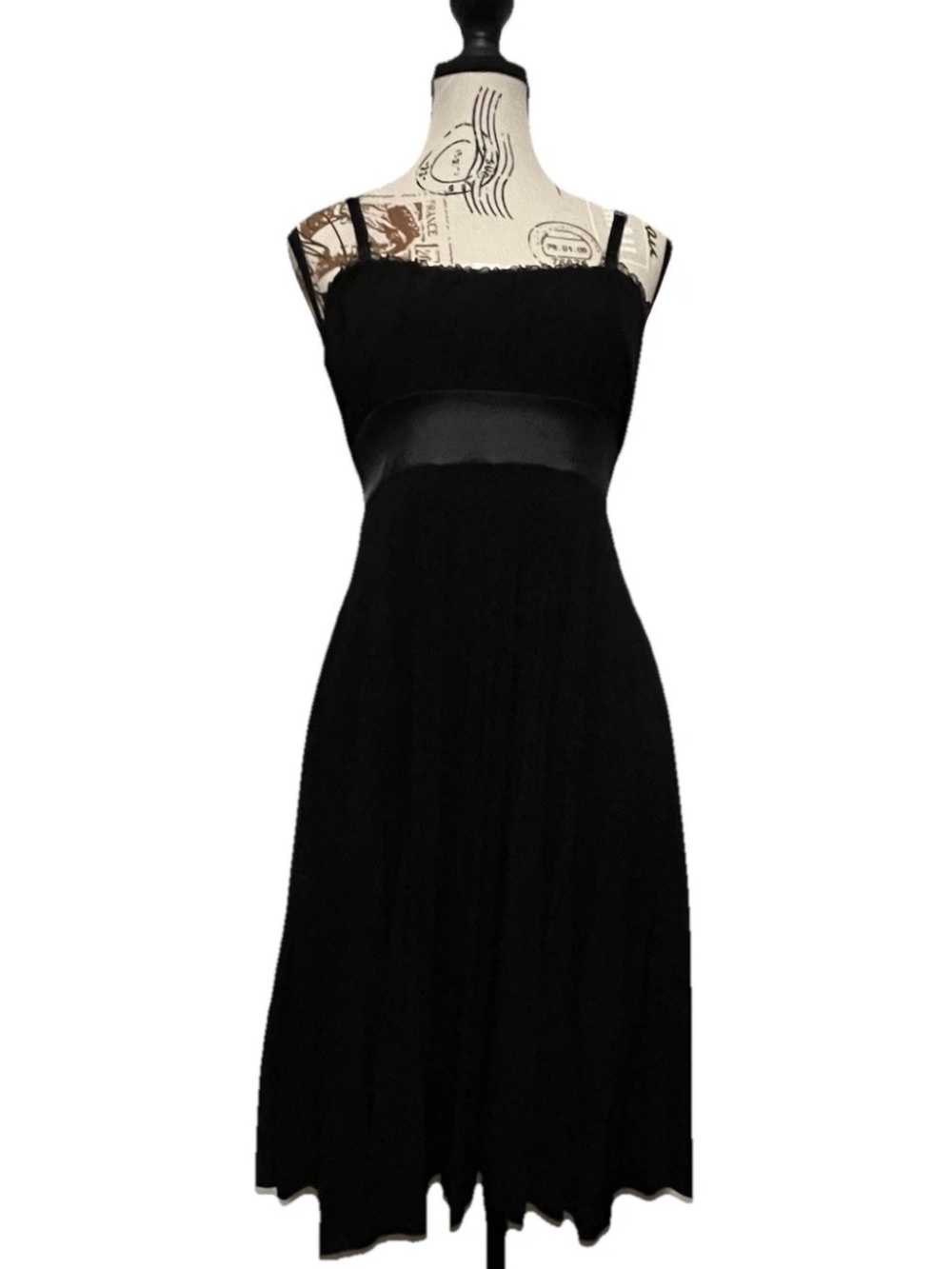 Taboo Vintage Y2K Babydoll Style Black Prom Dress Women’s Medium Spaghetti Strap
